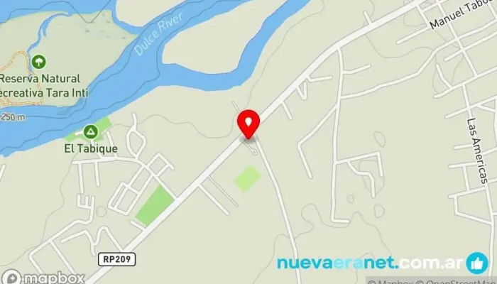 mapa de cabañas el quebracho Hotel en Villa Río Hondo