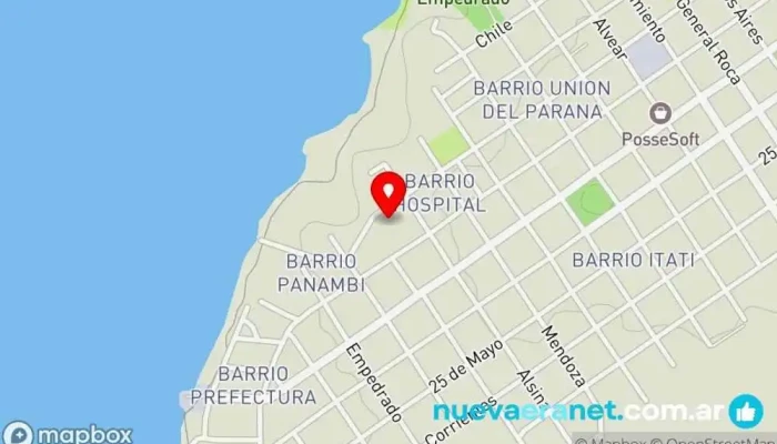 mapa de Cabañas Empedrado El Viejo Pescador Agencia de alquiler de cabañas, Casa rural en BXE