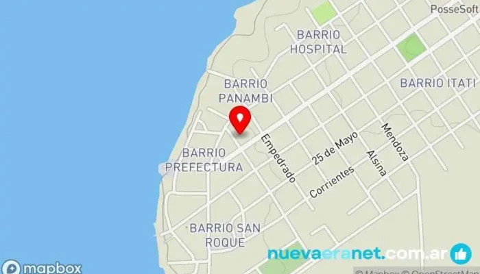 mapa de Cabañas Irupé Casa rural en Empedrado