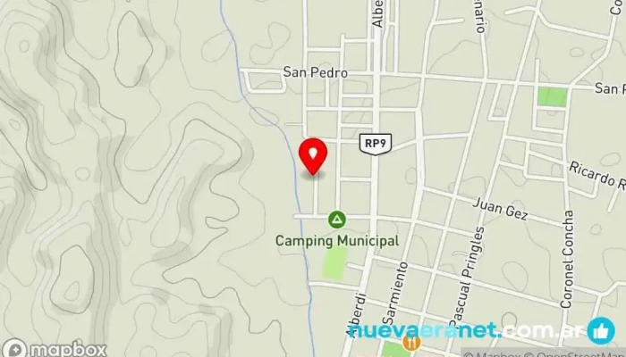 mapa de Cabañas Las Acacias Casa rural en San Francisco del Monte de Oro