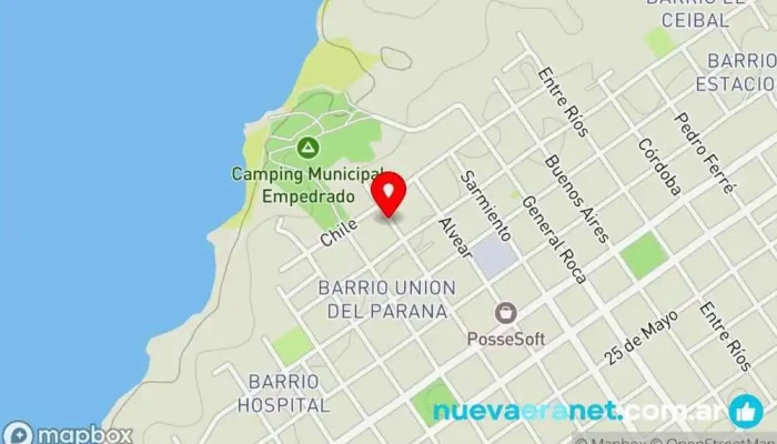 mapa de Cabañas Los Troncos Casa rural en Empedrado