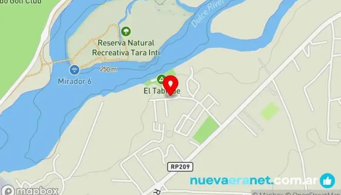 mapa de Cabañas Mirador Del Dique Casa rural, Hotel en Termas de Río Hondo