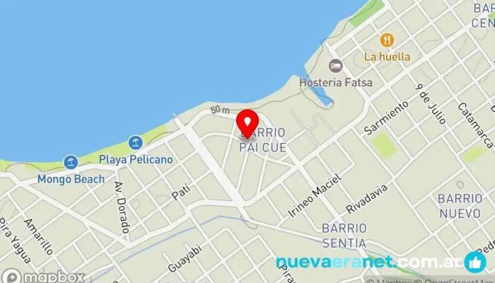 mapa de Cabañas Rancho Aparte - Paso de la Patria Casa rural en Paso de la Patria