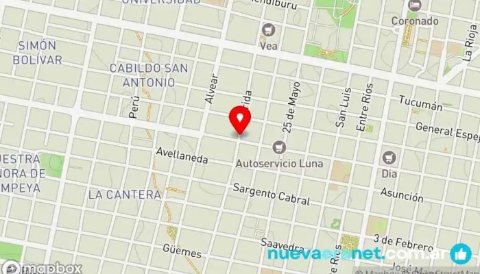 mapa de Cacao y Vainilla Panadería en Concordia