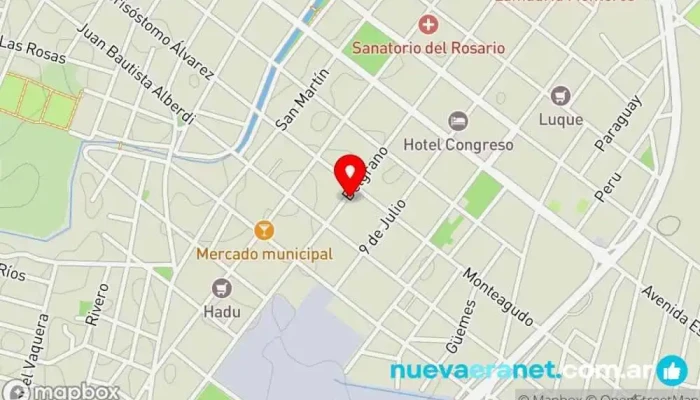 mapa de Café Belgrano Cafetería en Monteros