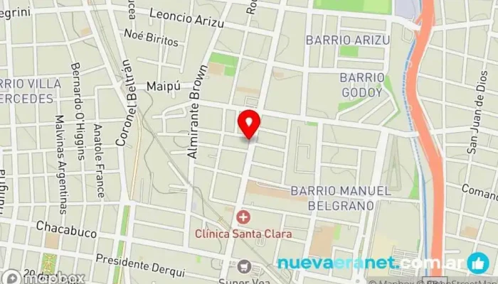 mapa de Cafe Mendoza Cafetería, Pastelería, Zona Wi-Fi en Godoy Cruz