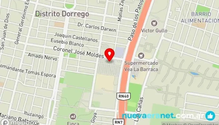mapa de CaféRock Cafetería, Pastelería en Mendoza