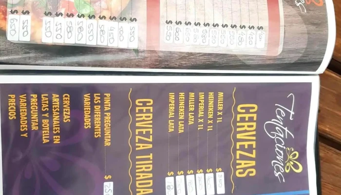 Cafeteria Y Panaderia Tentaciones -  Carta - Pichi Mahuida