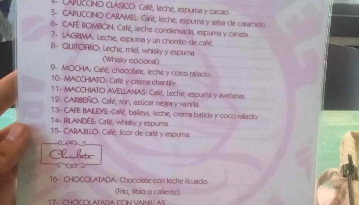 Cafeteria Y Pasteleria Victoria Carta - San Lorenzo