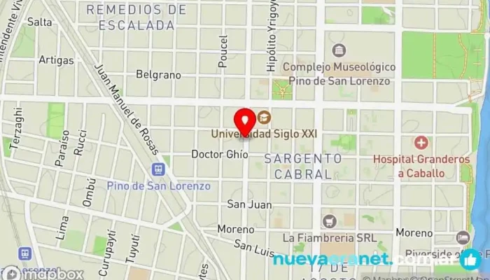 mapa de Cafetería y Pastelería Victoria Bar en San Lorenzo