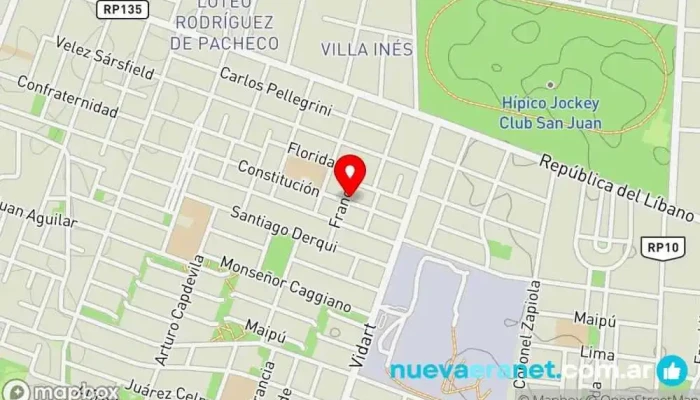mapa de Cake DIN! Pastelería en Rawson