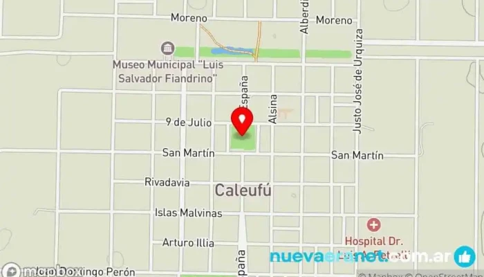 mapa de Caleufú  en Caleufú