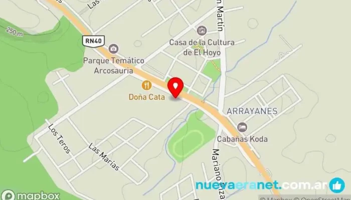 mapa de Camino del Lago🍰 Panadería en El Hoyo