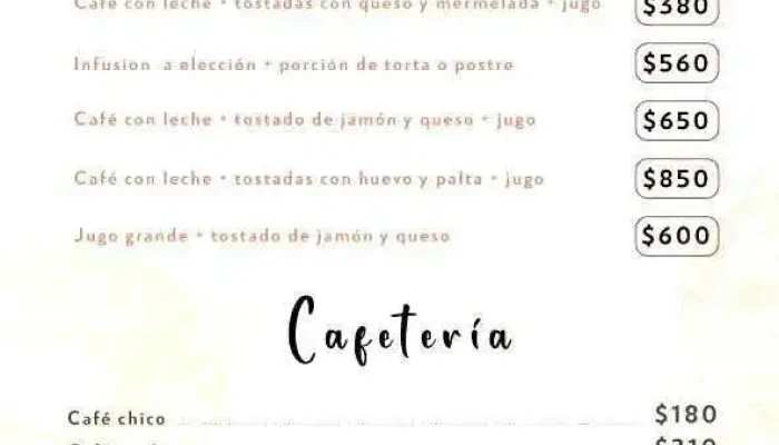 Candeal Panificacion   Cafeteria Carta - Dorrego