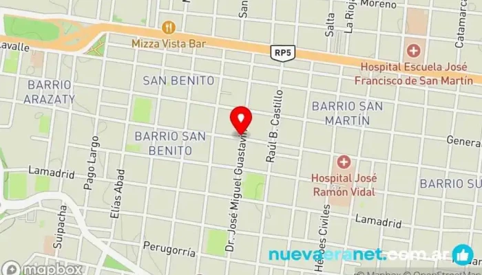 mapa de Caprize Panadería en AVN