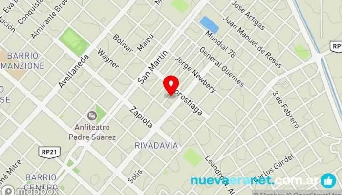 mapa de Cárdenas- Reparación de Máquinas de Coser -Pasaje sabala N°14- Barrio Obrero Taller de maquinaria en Añatuya
