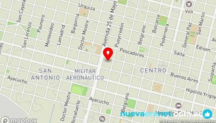 mapa de Carlos Panebianco Hotel en Villa Mercedes