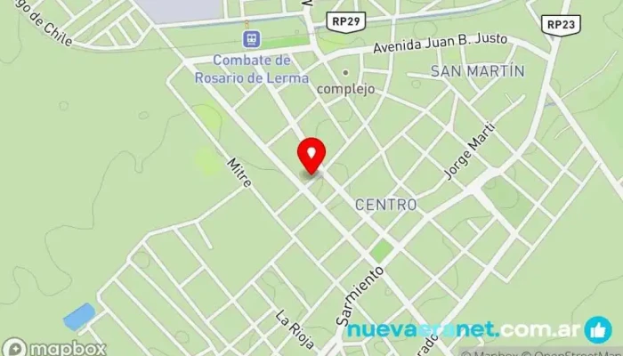 mapa de Carniceria Don Antonio Panadería, Pastelería en Rosario de Lerma