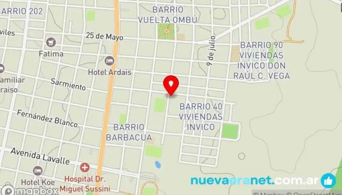 mapa de Carpes casa de repuestos Tienda de repuestos para automóviles en Gdor. Virasoro