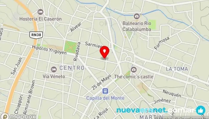 mapa de Casa Addur Tienda a granel&deli Grandes almacenes en Capilla del Monte