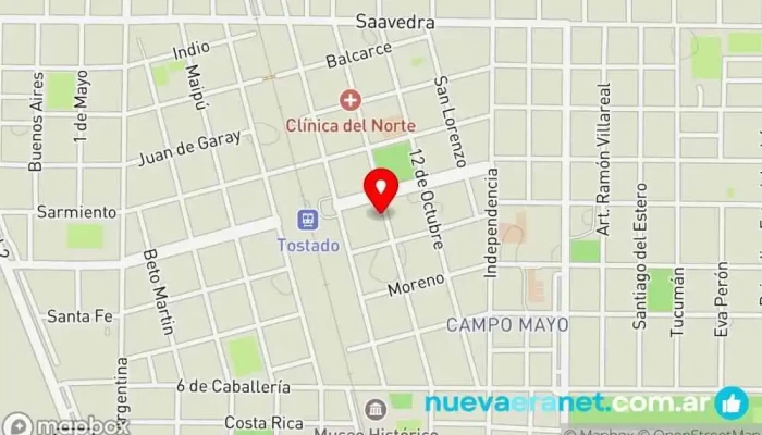 mapa de CASA AGUIAR Tienda de ropa en Tostado