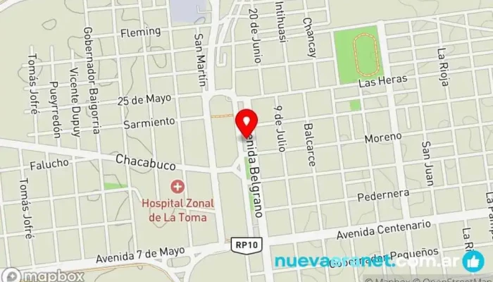 mapa de Casa Agustin Tienda de regalos, Tienda de cubertería, Tienda de bolígrafos, Tienda de deportes, Juguetería en La Toma