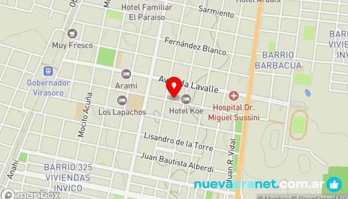 mapa de CASA AHRNDT VIRASORO Tienda de artículos para el hogar en Gdor. Virasoro