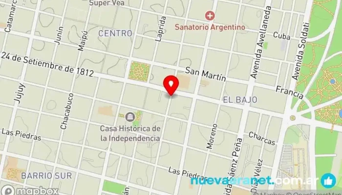 mapa de Casa Arias Tienda de aves de corral en San Miguel de Tucumán