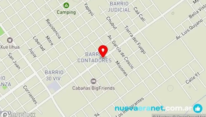 mapa de Casa Azeves Casa rural en Paso de la Patria