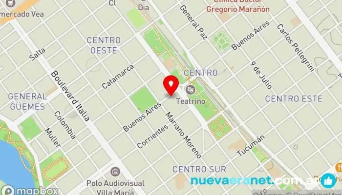mapa de Casa Bies | Alta Costura en Villa María Tienda de ropa, Tienda de moda de alta costura, Tienda de artículos para bodas, Tienda de ropa de mujer en Villa María