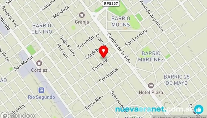 mapa de Casa Bressan - Repuestos del Automotor Tienda de repuestos para automóviles en Río Segundo