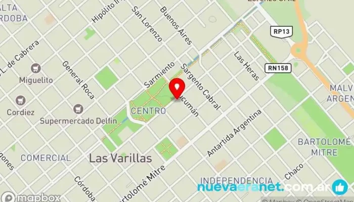 mapa de Casa Carranza Tienda de artículos para el hogar en Las Varillas