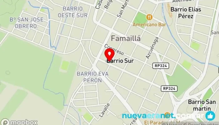 mapa de Casa central Panificación San Marcos Panadería en Famaillá