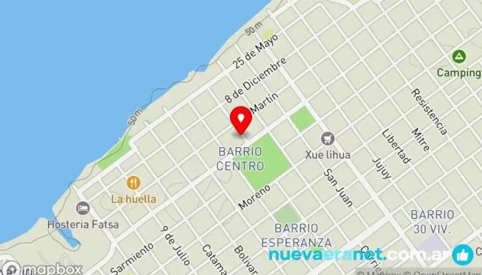 mapa de Casa Complejo Reptiliano  en Paso de la Patria