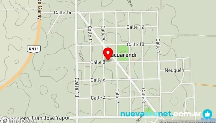 mapa de Casa con rejas bordo Comercio en Tacuarendí