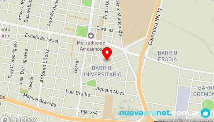 mapa de Casa Corrientes Alojamiento en Corrientes
