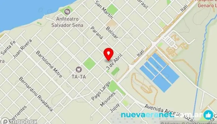 mapa de Casa David Ferretería en Ituzaingó