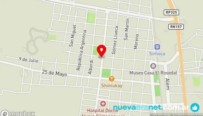 mapa de Casa de la Cultura Angel Leiva Lugar de culto en Simoca