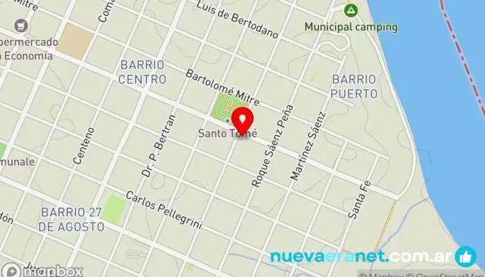 mapa de Casa de la Historia y Cultura del Bicentenario  en Santo Tomé