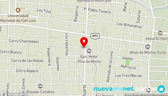 mapa de Casa de Te boutique - El Jardín de los Duendes Salón de té en Merlo