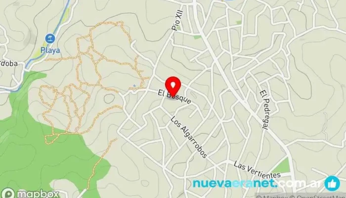 mapa de Casa de vacaciones Loma Bonita  en El Manzano