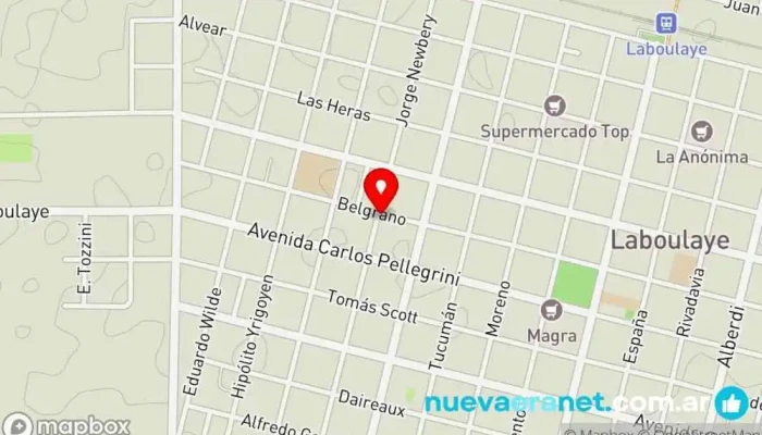 mapa de Casa Depa's Apartamento turístico en Laboulaye