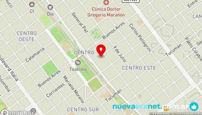 mapa de Casa Diva Tienda de costura, Tienda de telas en Villa María