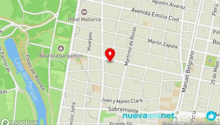 mapa de Casa Farina Arístides Pastelería en Mendoza