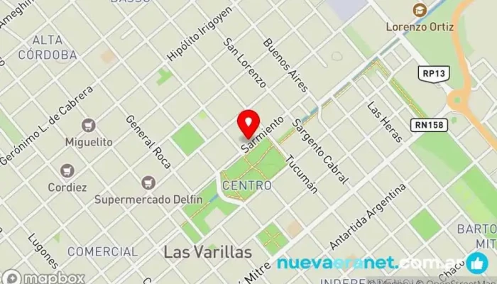 mapa de Casa Ferrero Tienda de equipos de baños en Las Varillas