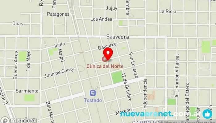 mapa de Casa FRANCO Tienda de ropa en Tostado
