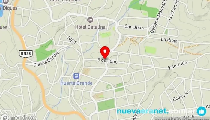 mapa de Casa Huerta Grande Urbanización en Huerta Grande