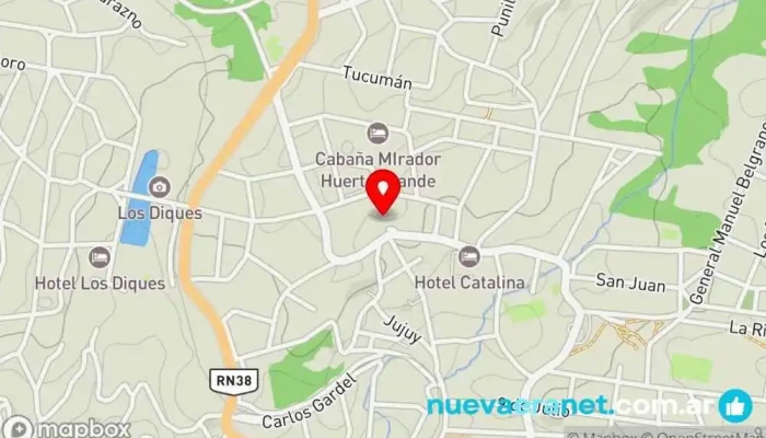 mapa de Casa Irwo Tienda de productos orgánicos en Huerta Grande