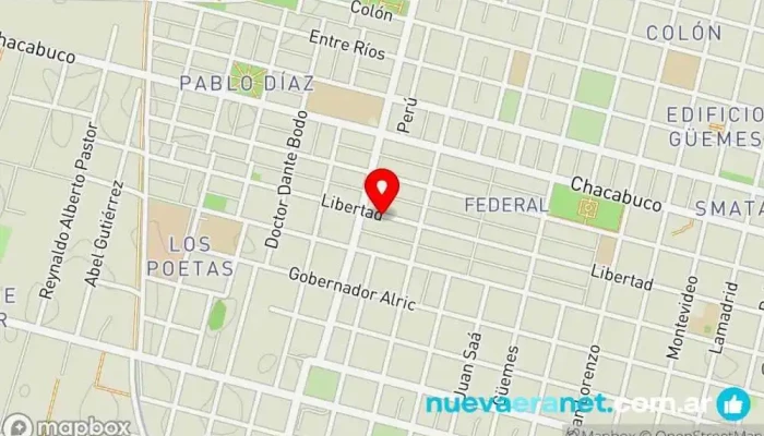 mapa de Casa je Hotel en Villa Mercedes