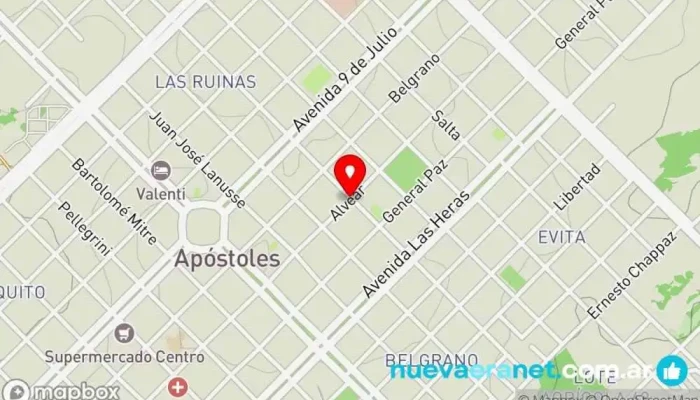 mapa de CASA KRAMER - Materiales para la Construccion - Fabrica de Tejidos para Cerco Tienda de herramientas, Tienda de materiales para la construcción, Tejeduría en Apóstoles